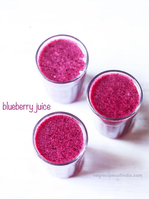 fresh blueberry juice